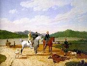 Wilhelm von Kobell Hunting Party on Lake Tegernsee oil painting